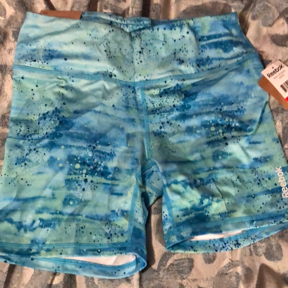 Blue exercise shorts
